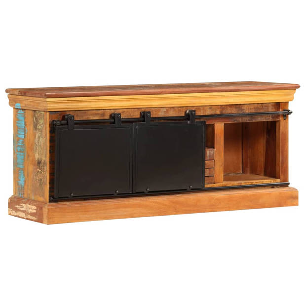 The Living Store TV-kast Vintage - 110 x 30 x 45 cm - Massief gerecycled hout