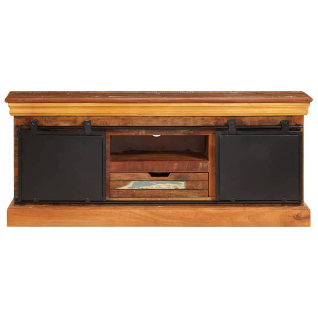 The Living Store TV-kast Vintage - 110 x 30 x 45 cm - Massief gerecycled hout