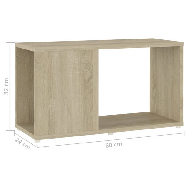 The Living Store TV-kast - Spaanplaat - 60 x 24 x 32 cm - Sonoma eiken