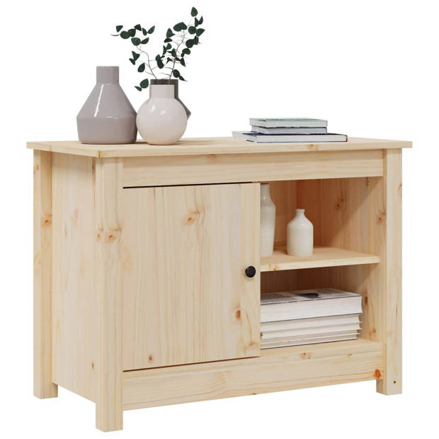 The Living Store TV-meubel Grenenhout - 70 x 36.5 x 52 cm - Stabiel en veel opbergruimte