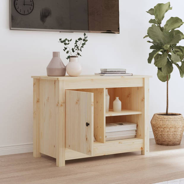 The Living Store TV-meubel Grenenhout - 70 x 36.5 x 52 cm - Stabiel en veel opbergruimte