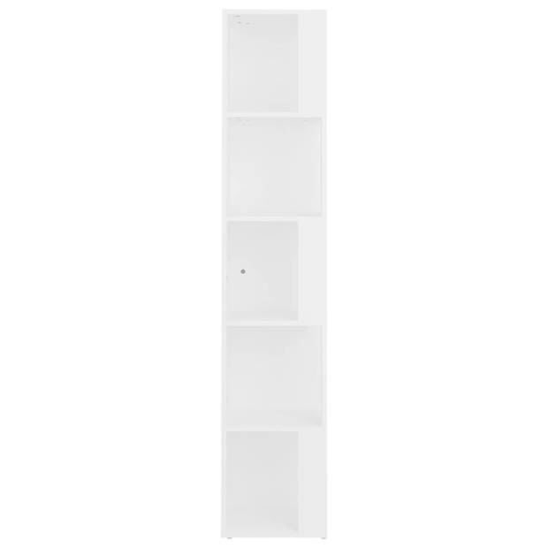 The Living Store Hoekkast - Wit - 33 x 33 x 164.5 cm - Stevig en compact