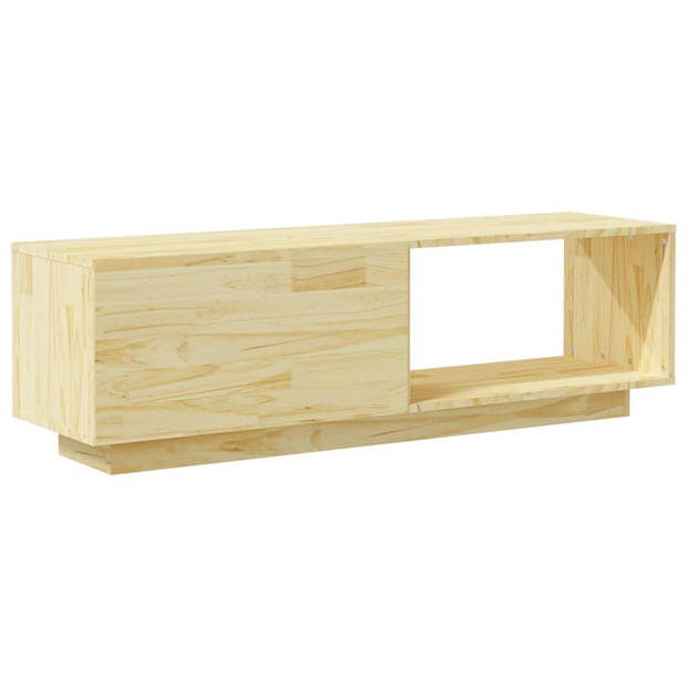 The Living Store TV-meubel - Grenenhout - 110 x 30 x 33.5 cm - Met lades en opbergschappen