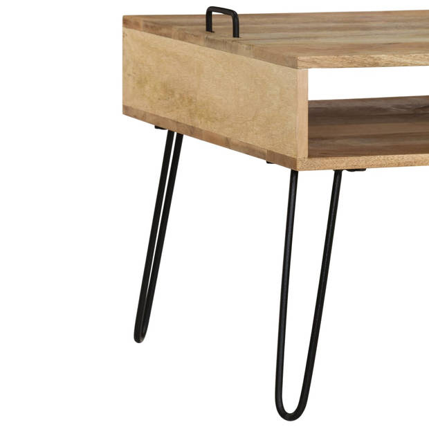 The Living Store TV-meubel - Mangohout - 110x35x45 cm - Met opbergruimte