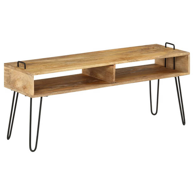 The Living Store TV-meubel - Mangohout - 110x35x45 cm - Met opbergruimte