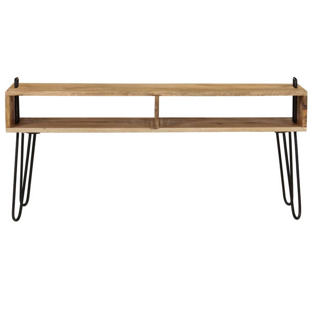 The Living Store TV-meubel - Mangohout - 110x35x45 cm - Met opbergruimte