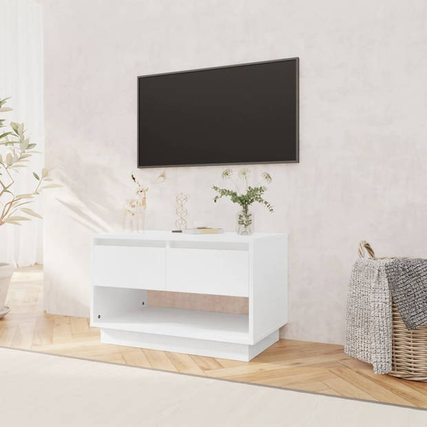 The Living Store Tv-meubel - Hoogglans wit - 70x41x44 cm