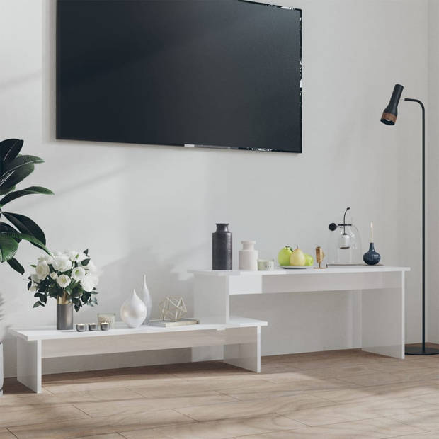 The Living Store Industrieel TV-meubel - 180 x 30 x 43 cm - Hoogglans Wit