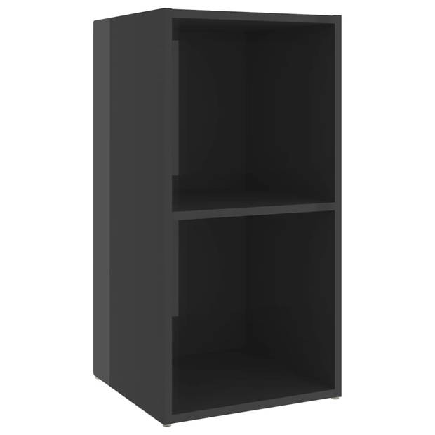 The Living Store Troubadour TV-meubel - 72 x 35 x 36.5 cm - Hoogglans grijs