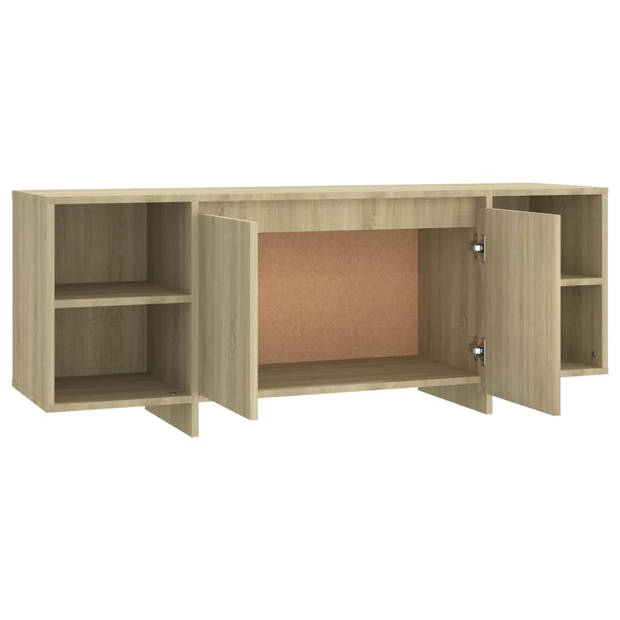 The Living Store Televisiemeubel - - TV-kast - 130 x 35 x 50 cm - Sonoma eiken