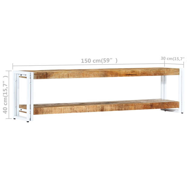 vidaXL Tv-meubel 150x30x40 cm massief mangohout