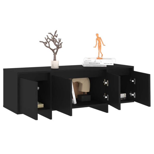 vidaXL Tv-meubel 120x30x40,5 cm bewerkt hout zwart