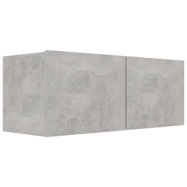 The Living Store TV meubelset - betongrijs - 4x 80x30x30cm / 2x 60x30x30cm