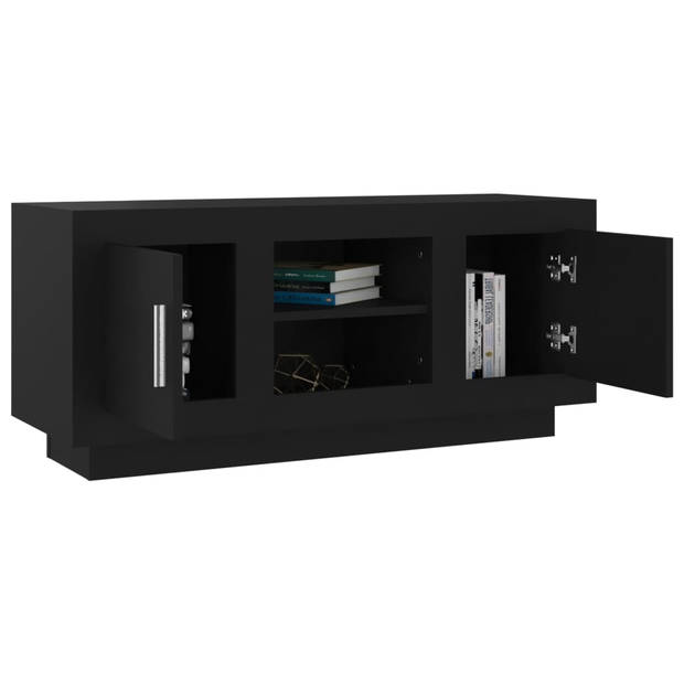 vidaXL Tv-meubel 102x35x45 cm bewerkt hout zwart