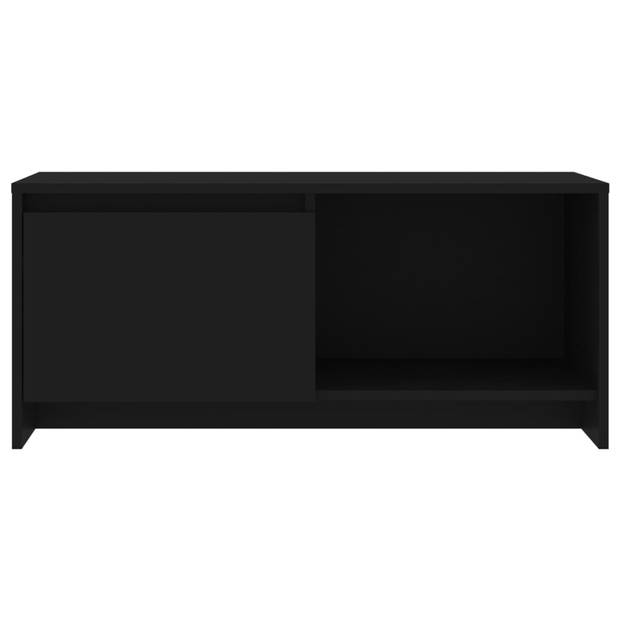 The Living Store Tv-meubel - Zwart - 90 x 35 x 40 cm - Spaanplaat