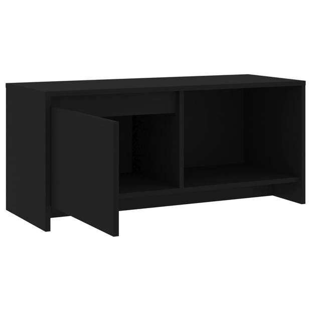 The Living Store Tv-meubel - Zwart - 90 x 35 x 40 cm - Spaanplaat