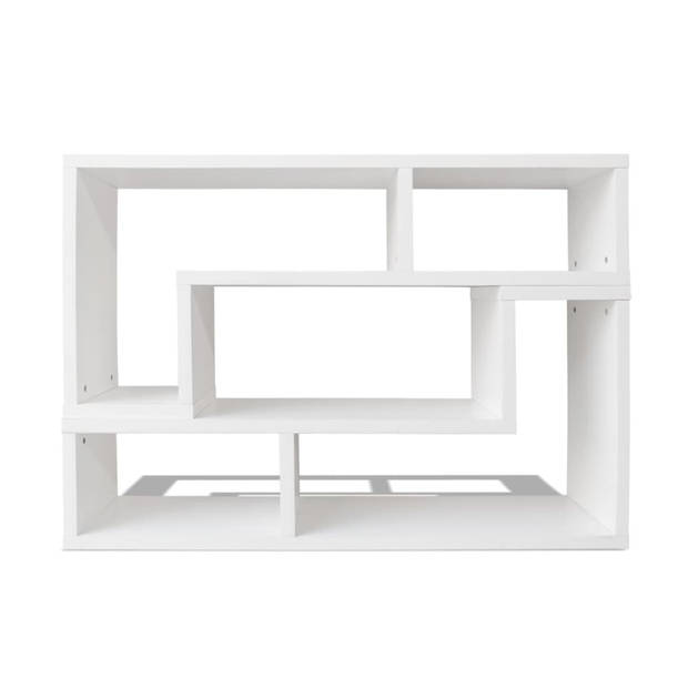 The Living Store Tv-meubel Wit 120x30x56.4/28 cm - MDF en bewerkt hout