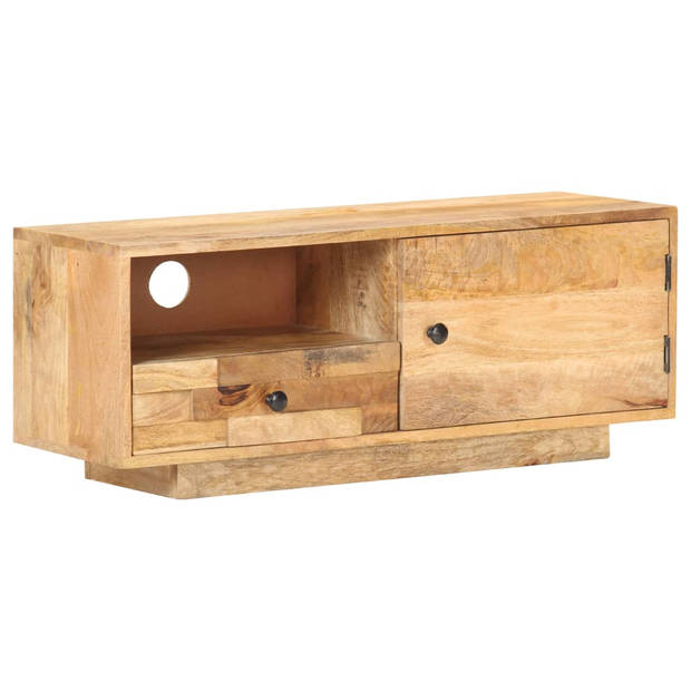 The Living Store Tv-meubel Massief Mangohout 90x30x35 cm - Klassieke stijl