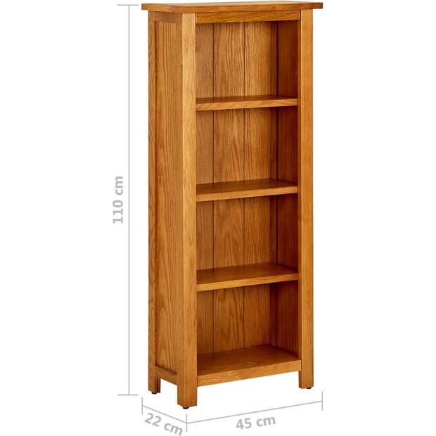 The Living Store Boekenkast - Eiken - 45 x 22 x 110 cm - Rustieke charme