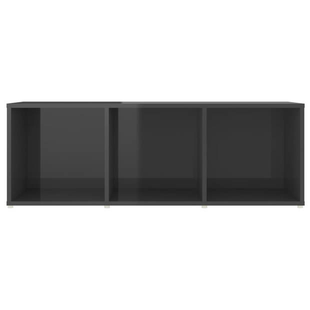 The Living Store Televisiekast Classic TV - 107 x 35 x 37 cm - Hoogglans Grijs