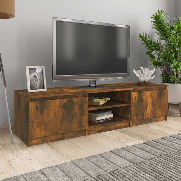 The Living Store Tv-meubel - Tv-meubels - Afmetingen- 140 x 40 x 35.5 cm - Kleur- Gerookt eiken