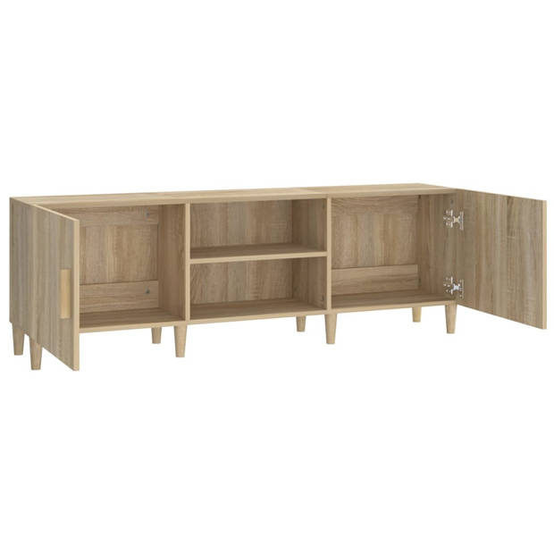 The Living Store TV-Kast Sonoma Eiken - 150x30x50 cm - Ruime opbergruimte