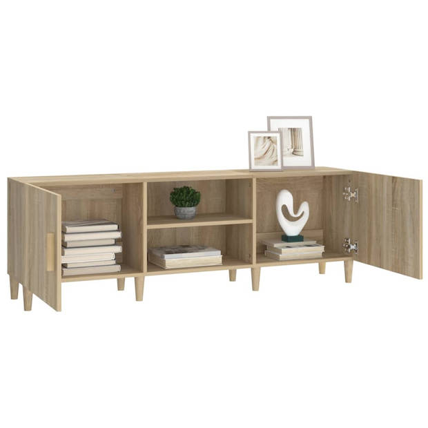 The Living Store TV-Kast Sonoma Eiken - 150x30x50 cm - Ruime opbergruimte