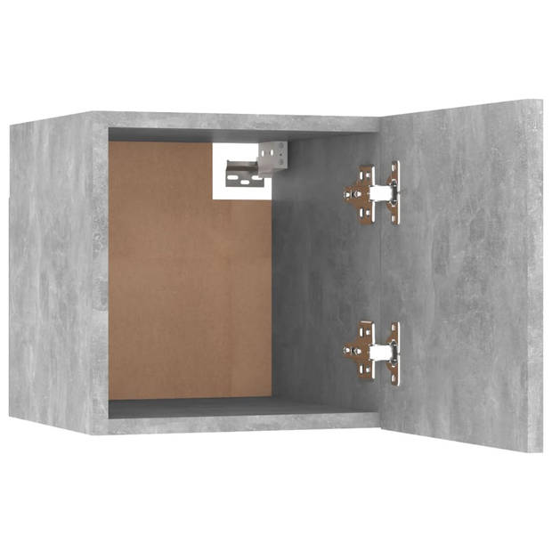 The Living Store Televisiekast Betongrijs 30.5x30x30cm - Wandmontage - bewerkt hout