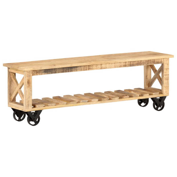 vidaXL Tv-meubel 130x30x42 cm ruw mangohout