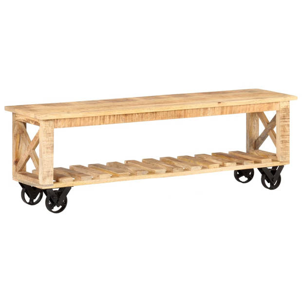 vidaXL Tv-meubel 130x30x42 cm ruw mangohout