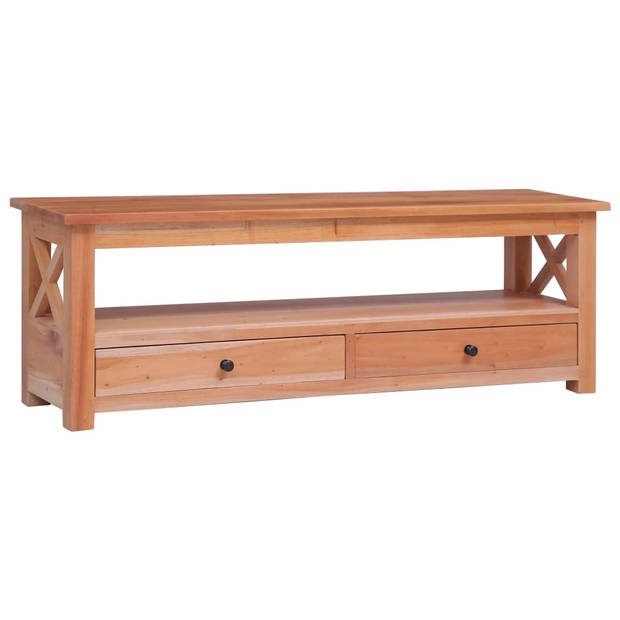 The Living Store TV-meubel Vintage Mahoniehout - 120 x 30 x 40 cm - Natuurlijk mahoniehout