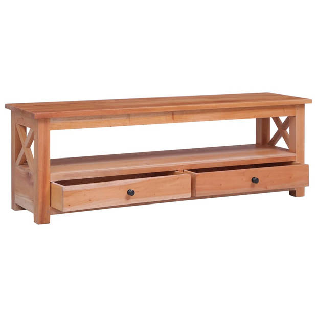 The Living Store TV-meubel Vintage Mahoniehout - 120 x 30 x 40 cm - Natuurlijk mahoniehout