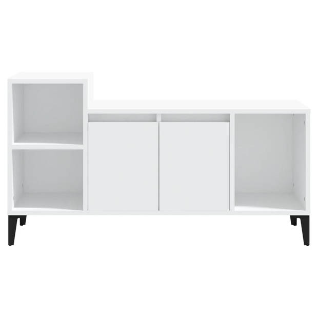 The Living Store TV-kast - Klassiek - Stevig Materiaal - Voldoende Opbergruimte - Wit - 100x35x55cm