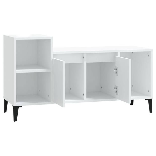 The Living Store TV-kast - Klassiek - Stevig Materiaal - Voldoende Opbergruimte - Wit - 100x35x55cm