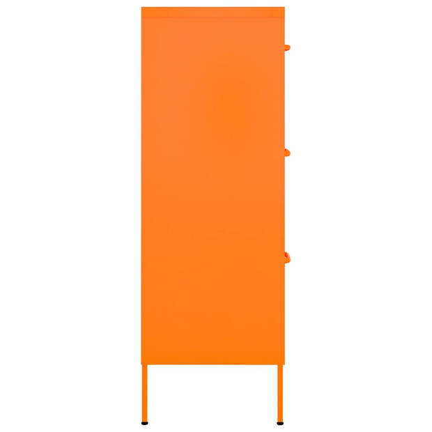 vidaXL Ladekast 80x35x101,5 cm staal oranje