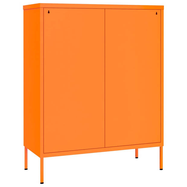 vidaXL Ladekast 80x35x101,5 cm staal oranje