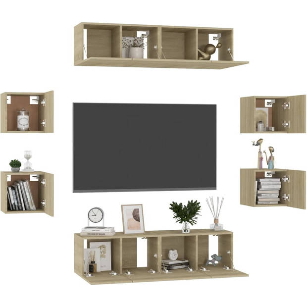 The Living Store Televisiekast Sonoma Eiken - 60x30x30cm - 30.5x30x30cm - Trendy Design