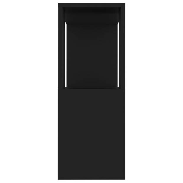 vidaXL Tv-meubel 80x24x63 cm bewerkt hout zwart