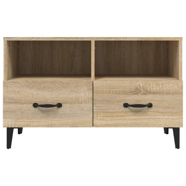 The Living Store TV-meubel Sonoma Eiken - Media Kast 80x36x50 cm - Stevig en Vochtbestendig