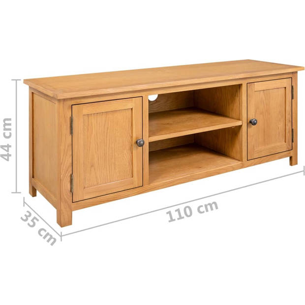 The Living Store TV-kast Rustiek Eikenhout - 110 x 35 x 44 cm