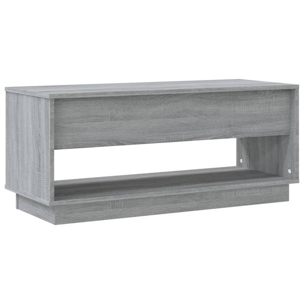 The Living Store TV-meubel - grijs sonoma eiken - 102 x 41 x 44 cm - 2 lades