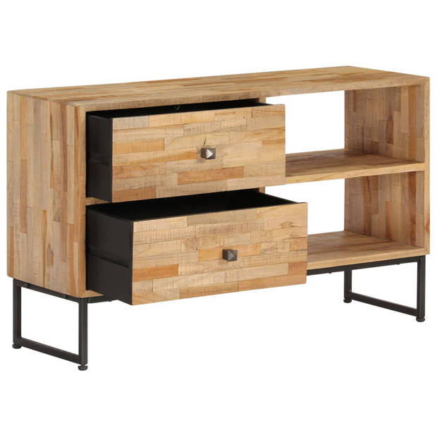 The Living Store Rustiek Houten Dressoir - 90x30x55cm - Gerecycled Teakhout - Handgemaakt