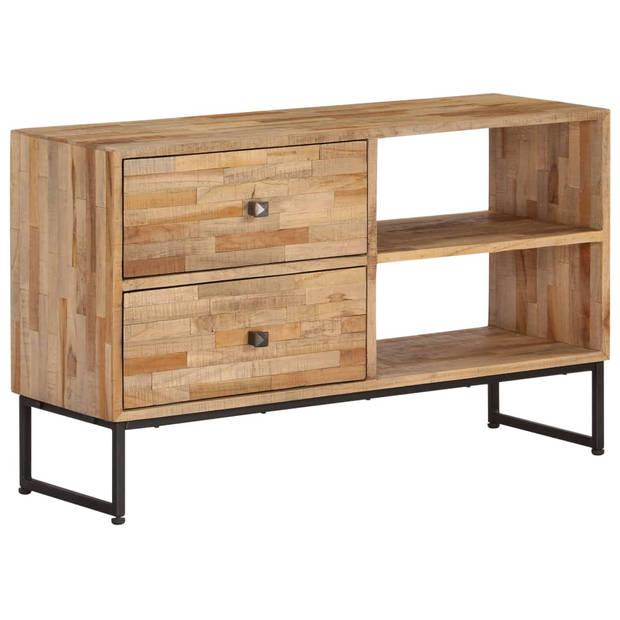 The Living Store Rustiek Houten Dressoir - 90x30x55cm - Gerecycled Teakhout - Handgemaakt