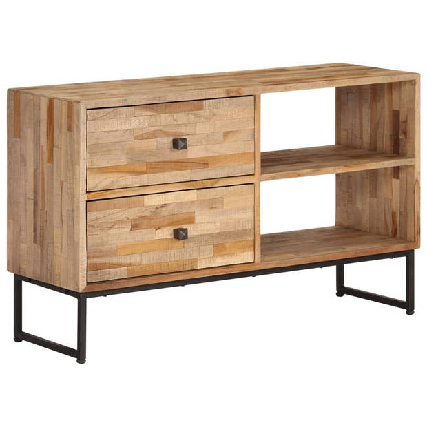 The Living Store Rustiek Houten Dressoir - 90x30x55cm - Gerecycled Teakhout - Handgemaakt