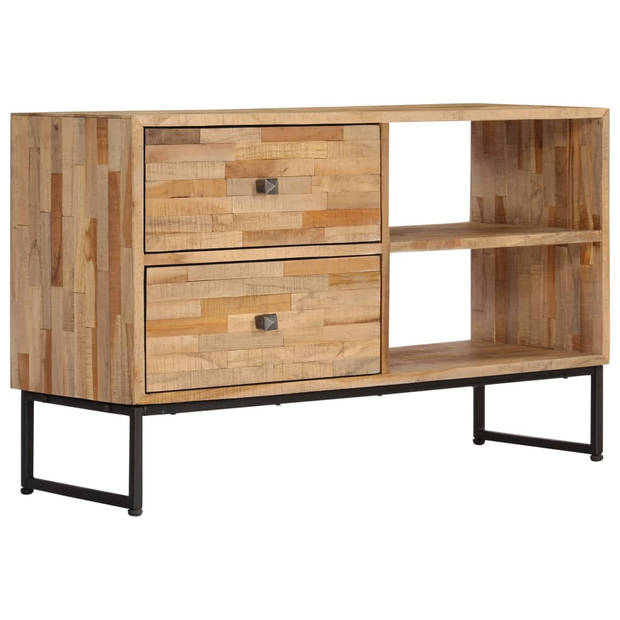 The Living Store Rustiek Houten Dressoir - 90x30x55cm - Gerecycled Teakhout - Handgemaakt