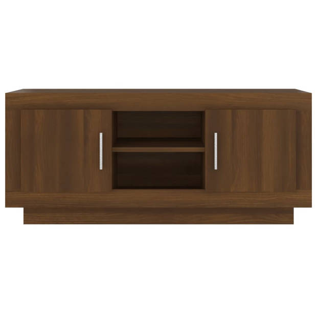 The Living Store TV-meubel Stereokast - bruineiken - 102 x 35 x 45 cm - Praktisch - Stijlvol