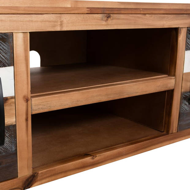 The Living Store Houten TV-meubel - Acaciahout - 120 x 35 x 40 cm - Uniek en duurzaam