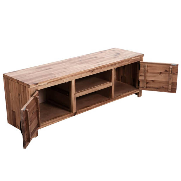 The Living Store Houten TV-meubel - Acaciahout - 120 x 35 x 40 cm - Uniek en duurzaam