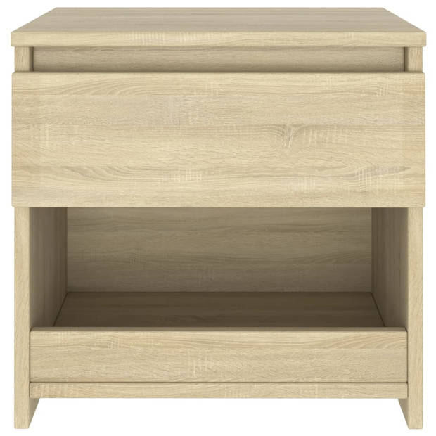 vidaXL Nachtkastjes 2 st 40x30x39 cm bewerkt hout sonoma eikenkleurig