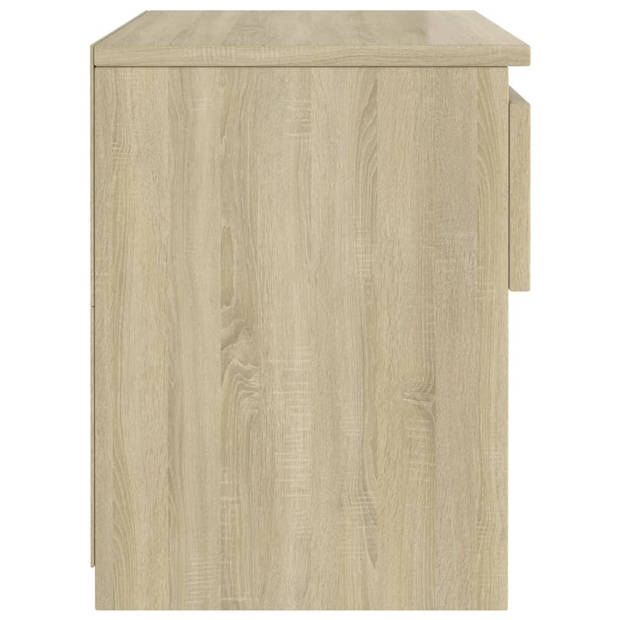 vidaXL Nachtkastjes 2 st 40x30x39 cm bewerkt hout sonoma eikenkleurig